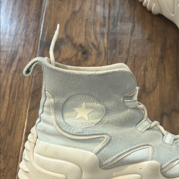 Converse Cream Heeled Boots - Picture 3 of 3